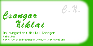 csongor niklai business card